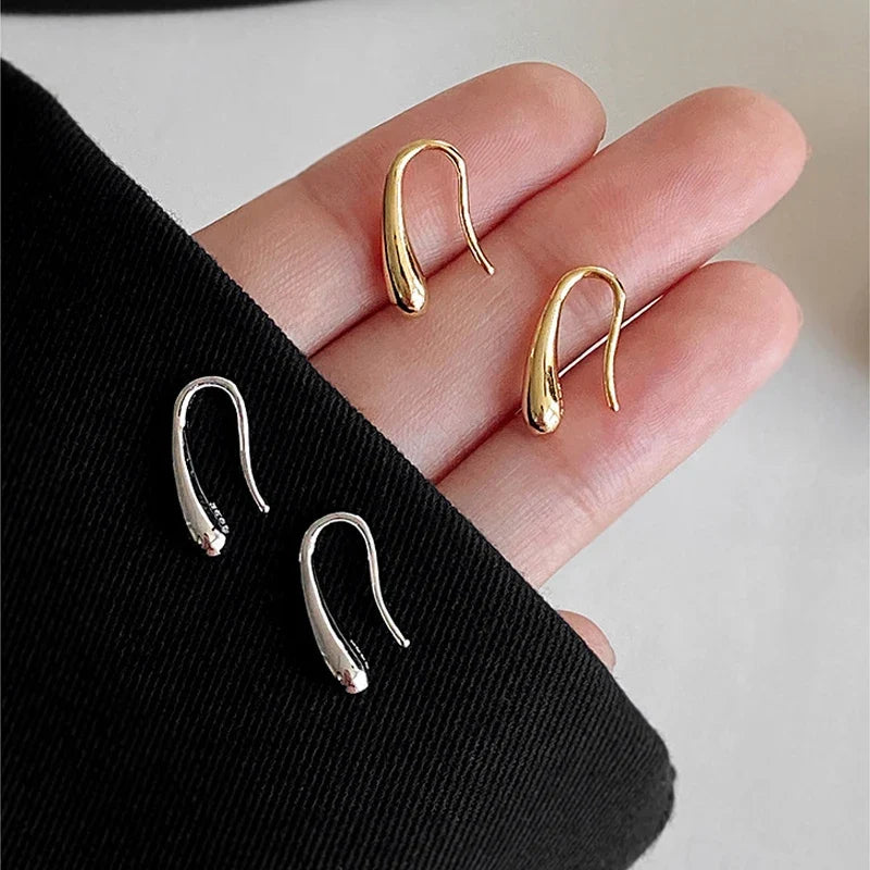 S925 Dainty Droplet Hook Earrings