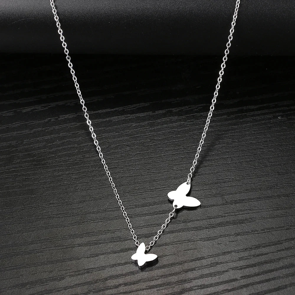 Dainty Fluttering Butterfly Necklace