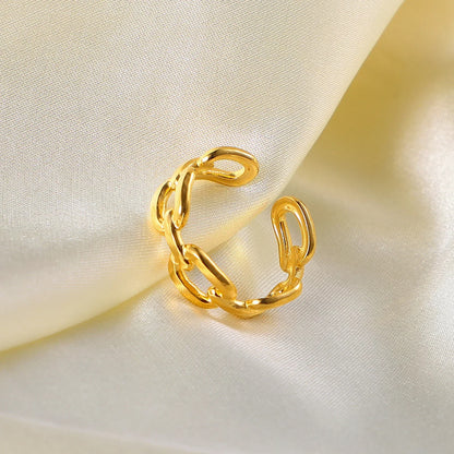 18k Adjustable Elegant Chain Linked Ring