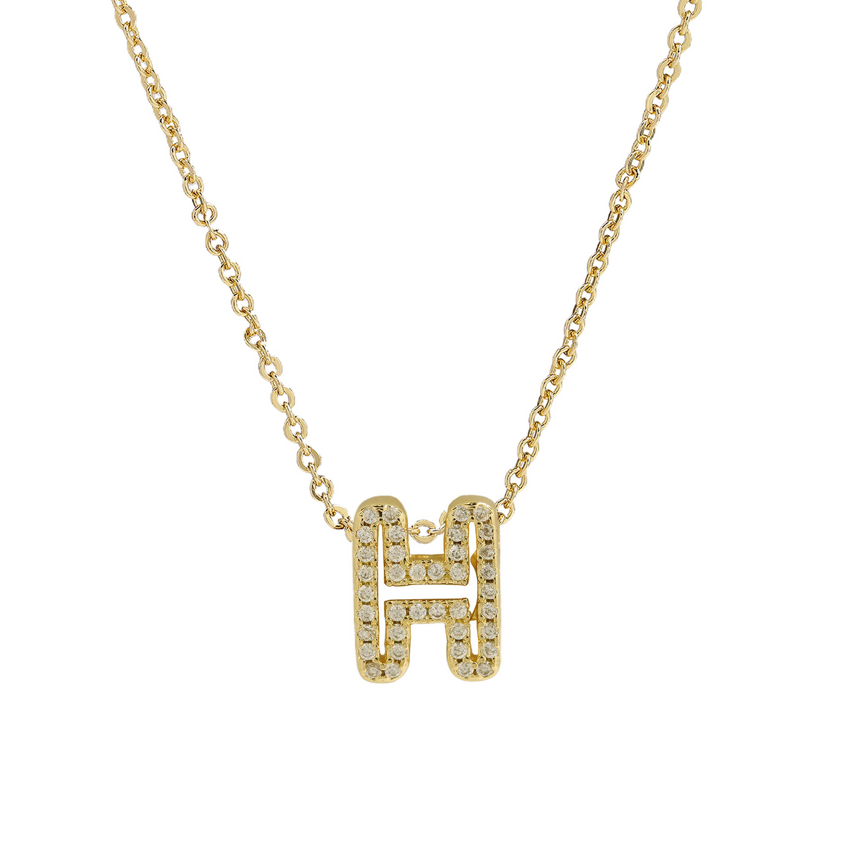 Dazzling Diamond Initial Necklace