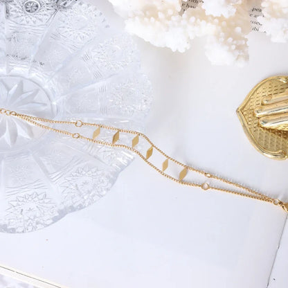 Dual Layered Threaded Diamond Bracelet
