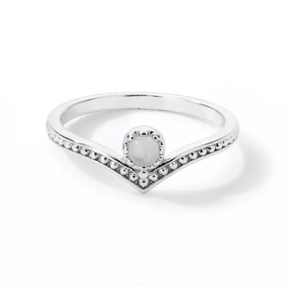 Vintage Inspired Opal Crown Point Ring