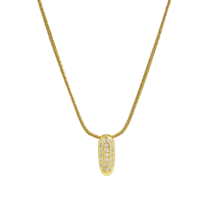 Diamond Bubble Letter Initial Necklace