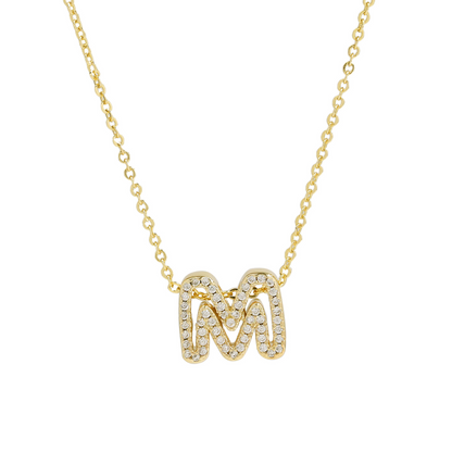 Dazzling Diamond Initial Necklace