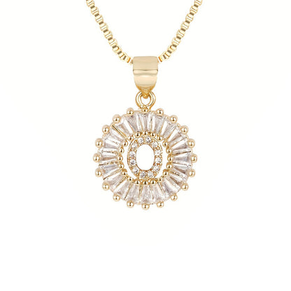 Circle Initial Necklace