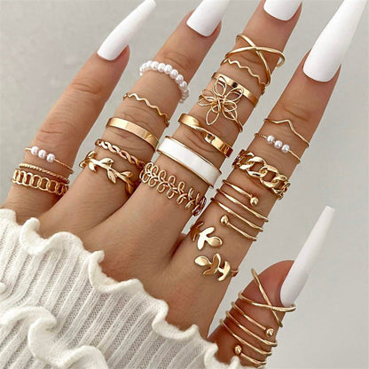 22pc Assorted Ring Stack