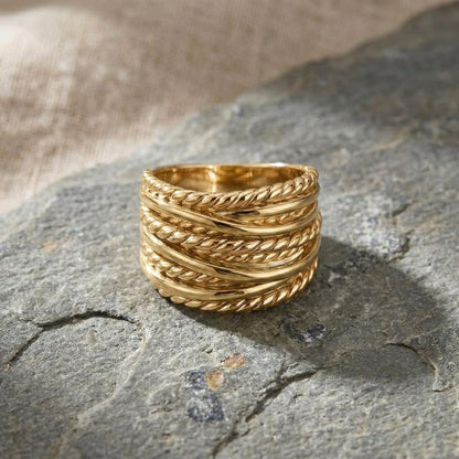 Intertwined Wrap Around Woven Ring