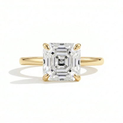 S925 Asscher Cut Moissanite Ring
