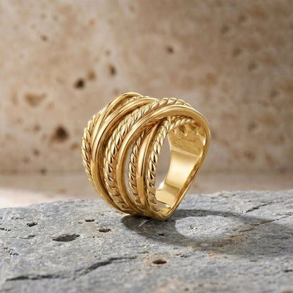 Intertwined Wrap Around Woven Ring