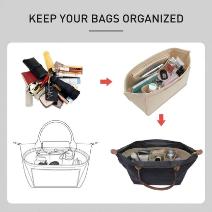 Inner Felt Bag Organizer for Hand Bags