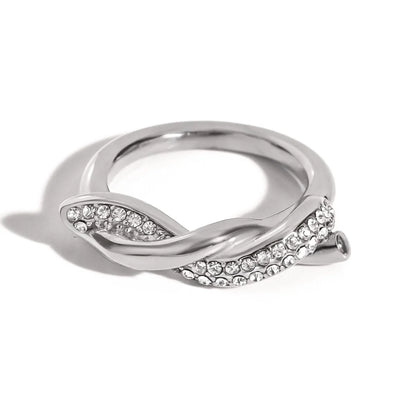 Intertwined Diamond Accent Ring