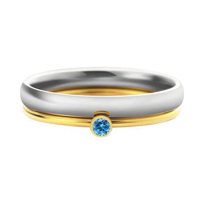 Personalized Name & Birthstone Stack Rings