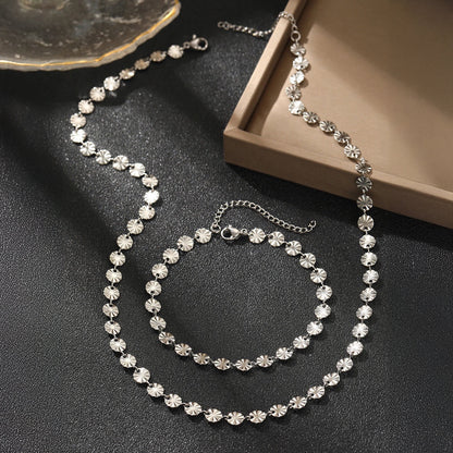Circle Spiral Bracelet and Necklace Set