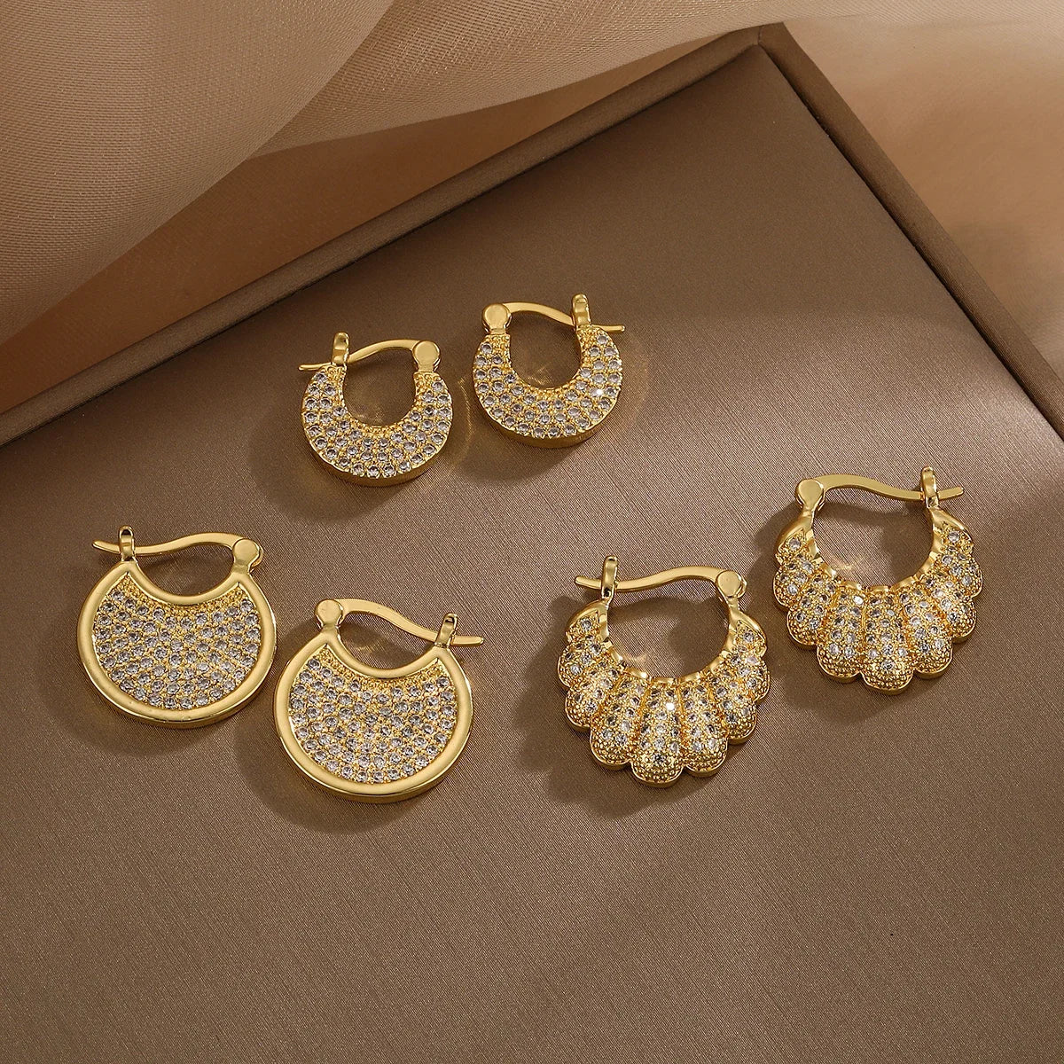 Dazzling Diamond Hoop Earrings
