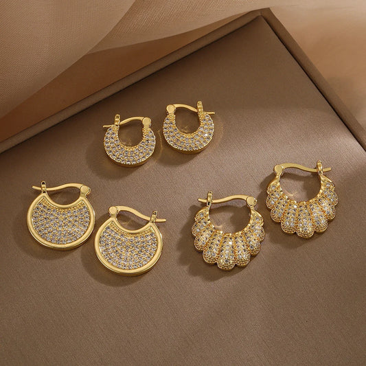 Dazzling Diamond Hoop Earrings