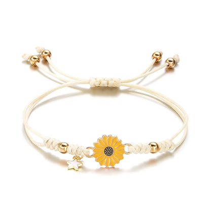 Braided Feminine Flower Star Bracelet