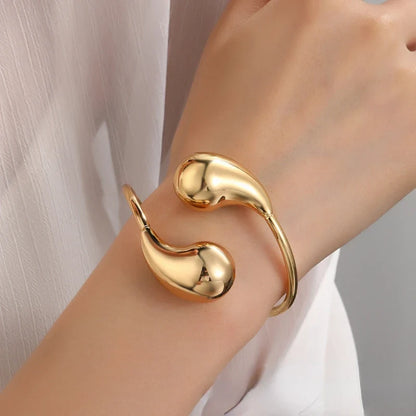 Bold Water Drop Bangle Bracelet