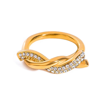 Intertwined Diamond Accent Ring