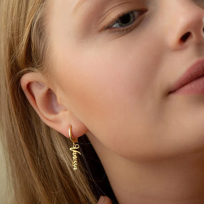 Personalized Name Dangle Earrings