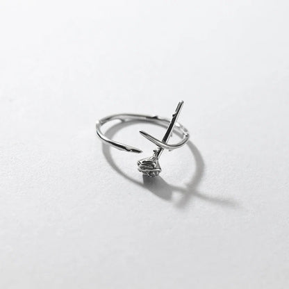 Dainty Rose Thorn Ring