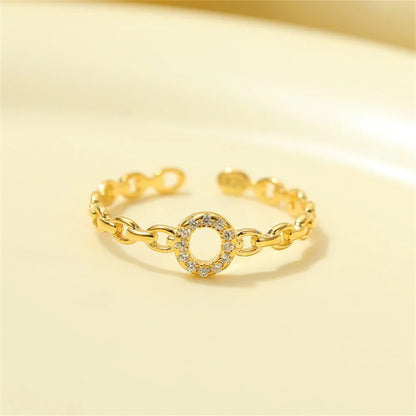 Dainty Diamond Letter Initial Ring