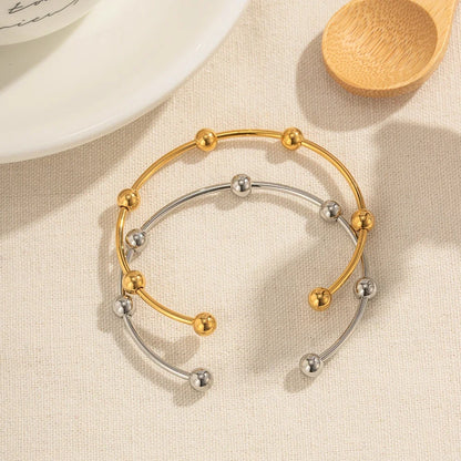 Classy Separated Sphere Bangle Bracelet