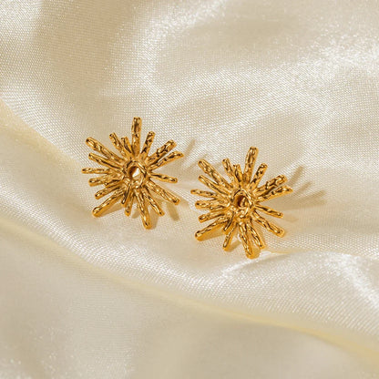 Dainty Radial Shine Stud Earrings