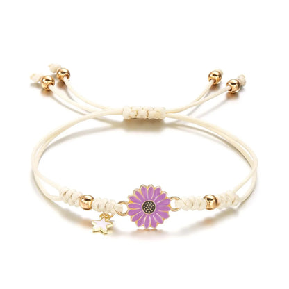 Braided Feminine Flower Star Bracelet