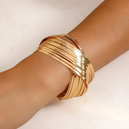 Spiral Cross Wrap Bangle Bracelet