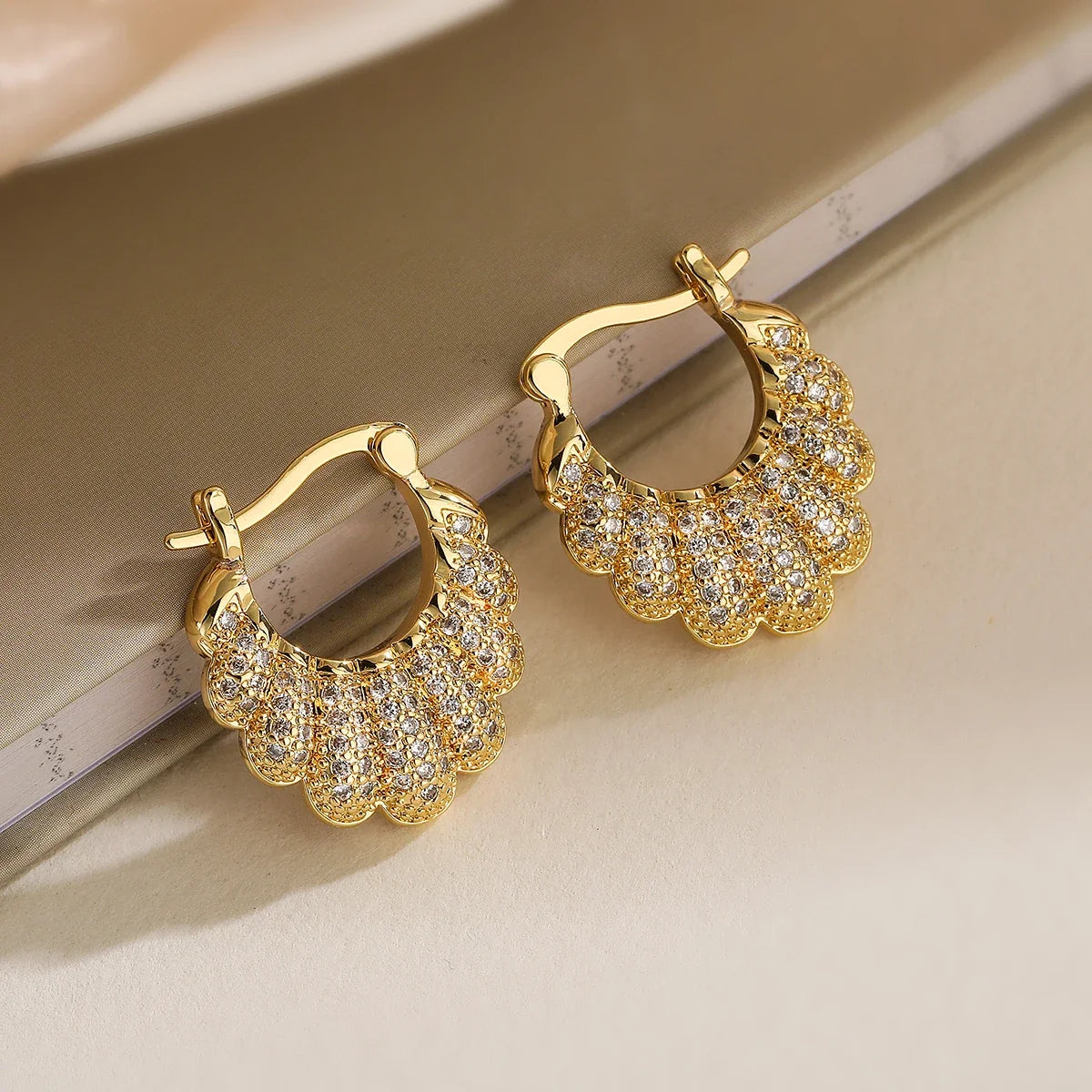 Dazzling Diamond Hoop Earrings