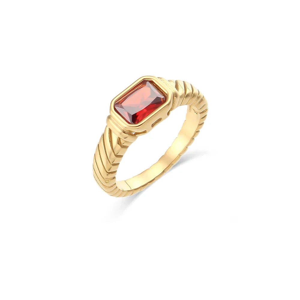 Cross Striped Baguette Diamond Ring