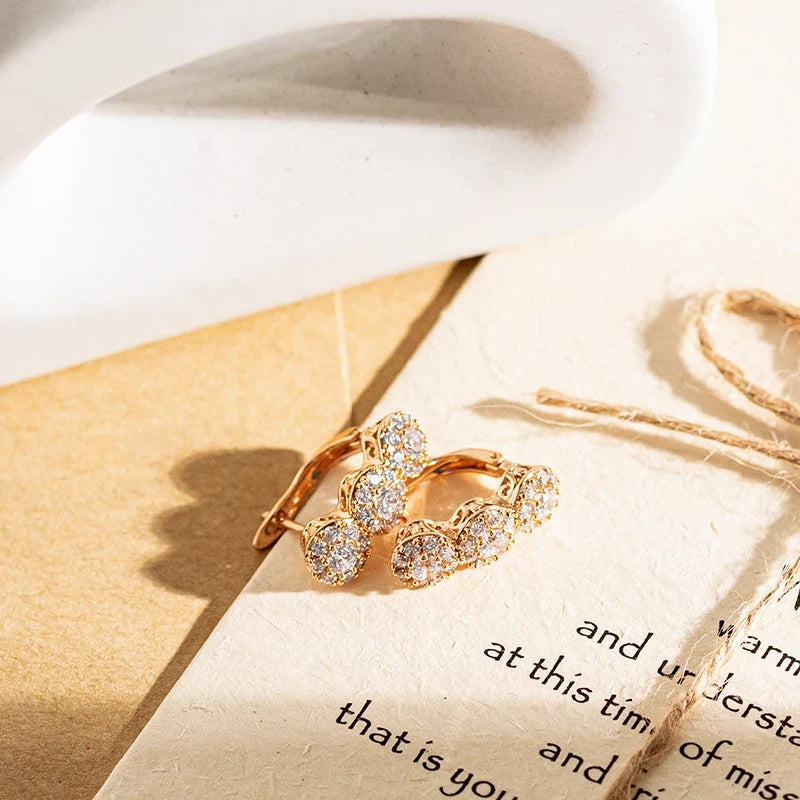 Bold Triple Layer Diamond Earrings