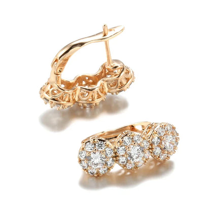 Bold Triple Layer Diamond Earrings