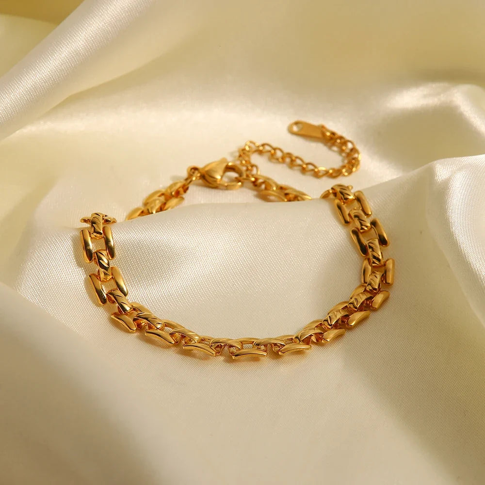 18k Thin Horology Inspired Bracelet