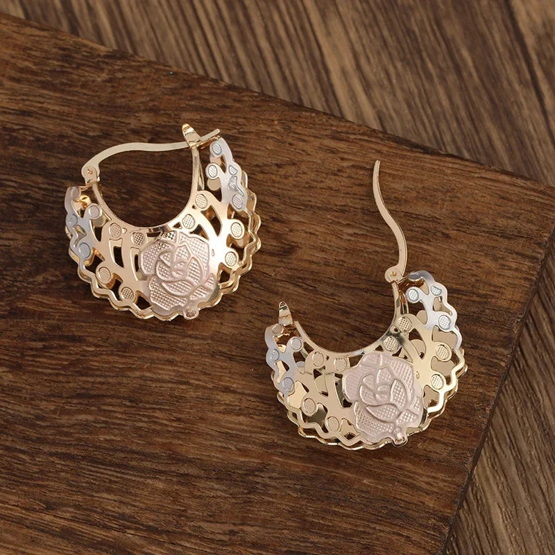 Intricate Open Floral Earrings