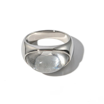 Chunky Oval Stone Set Ring