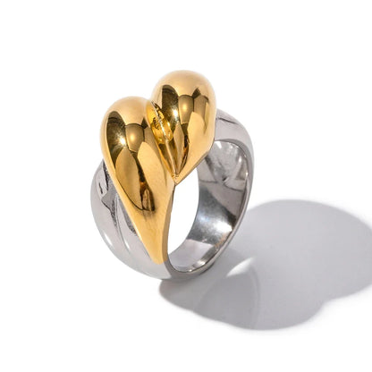 Chunky Gold Wrapped Two Tone Ring