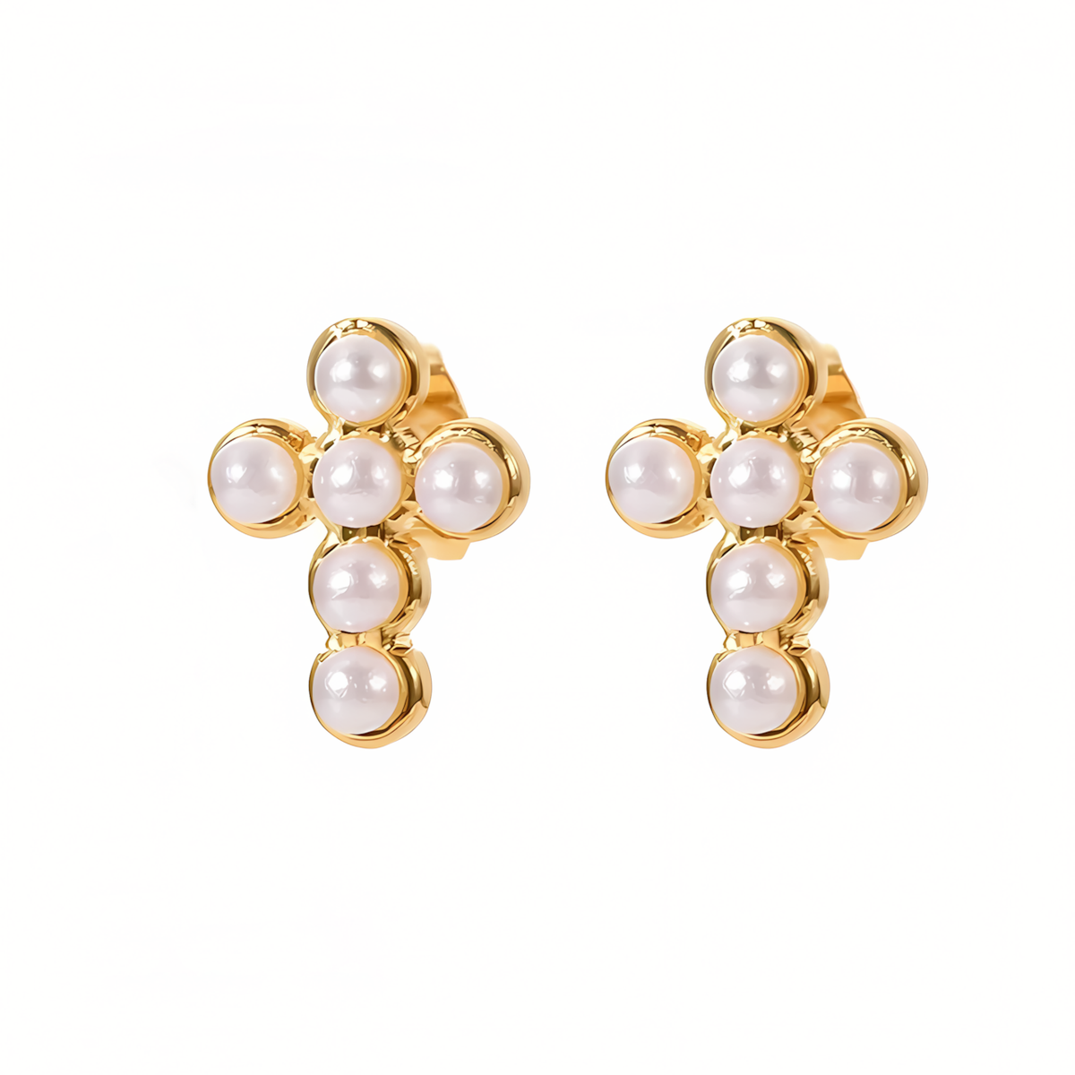 Dainty Cross Stud Earrings