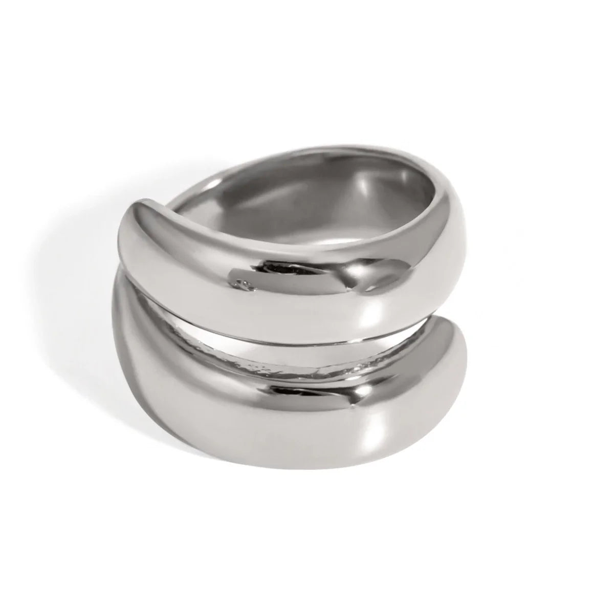 18k Modern Wrap Around Flat Ring