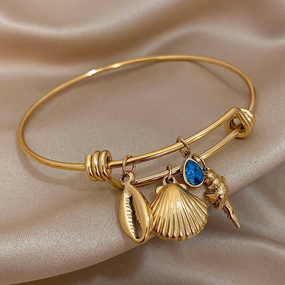 Sea Shell Bangle Bracelet