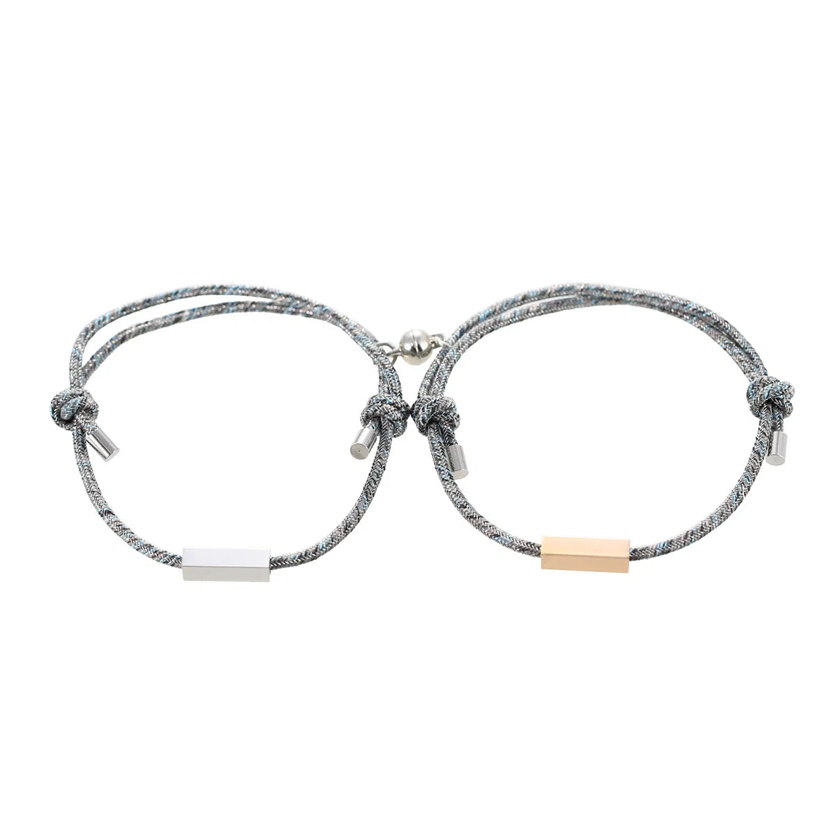 Personalized Minimal Rope Magnetic Couples Bracelet