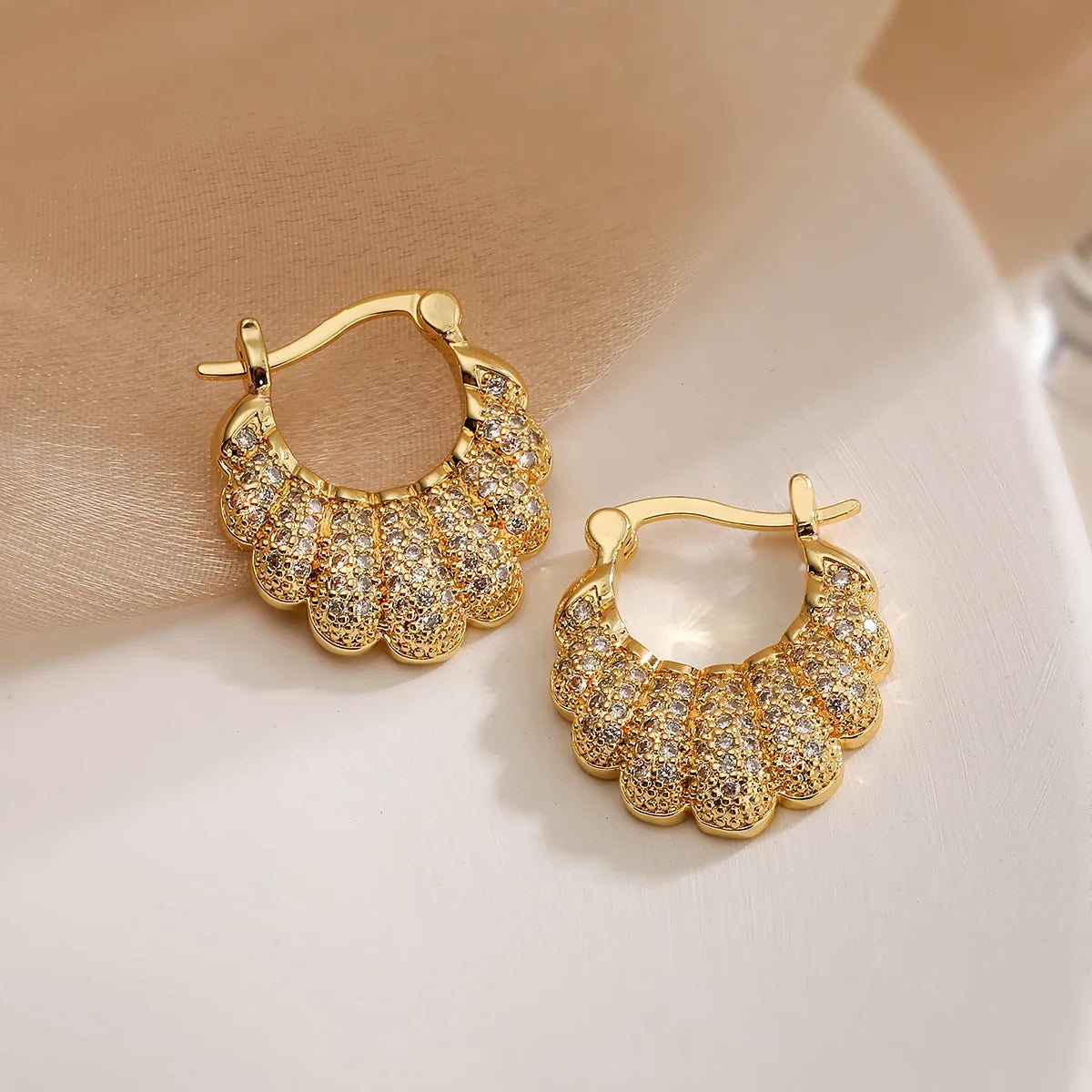Dazzling Diamond Hoop Earrings