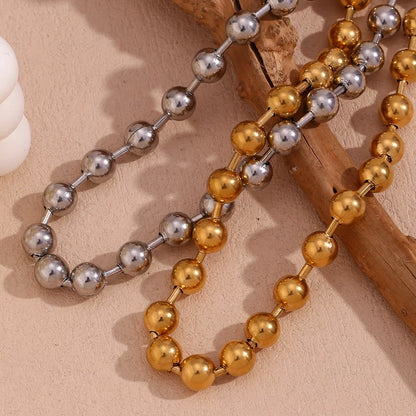 18k Classic Chunky Beaded Necklace