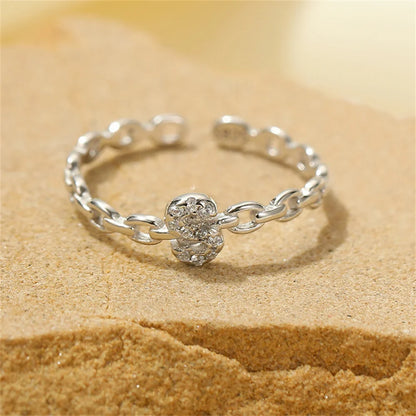 Dainty Diamond Letter Initial Ring
