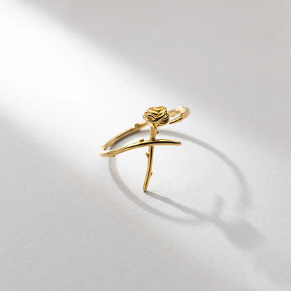 Dainty Rose Thorn Ring