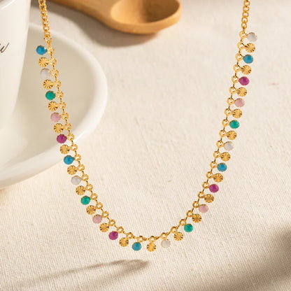 Bohemian Colorful Droplet Necklace