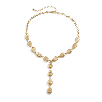 Modern Stone Inspired Lariat Necklace