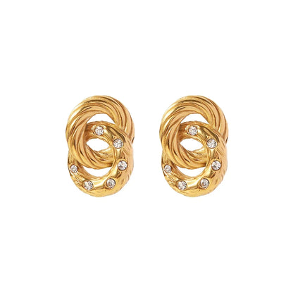 Dainty Dual Textured & Diamond Hoop Earrings