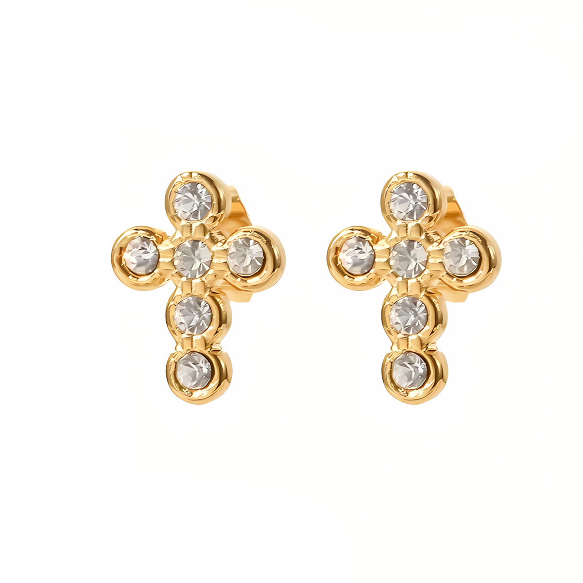 Dainty Cross Stud Earrings