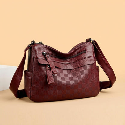 Minimal Checkered Shoulder Bag